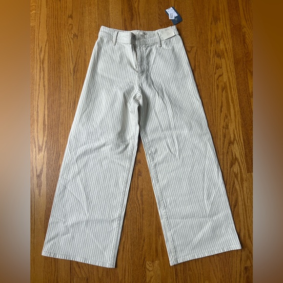Universal Thread Striped Wide Leg Pants in Cream - Picture 1 of 2